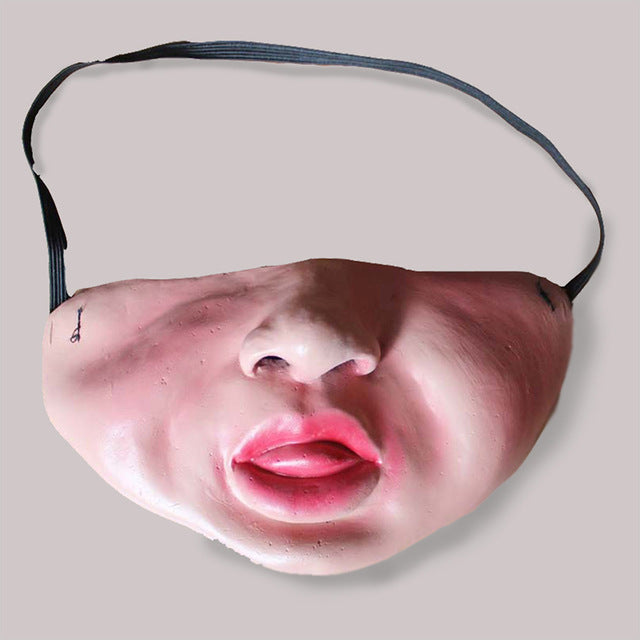 Funny Scary Clown Half Face Mask – Latex Horror Masquerade Halloween Party Mask