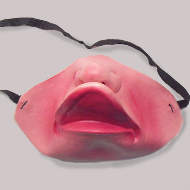 Funny Scary Clown Half Face Mask – Latex Horror Masquerade Halloween Party Mask