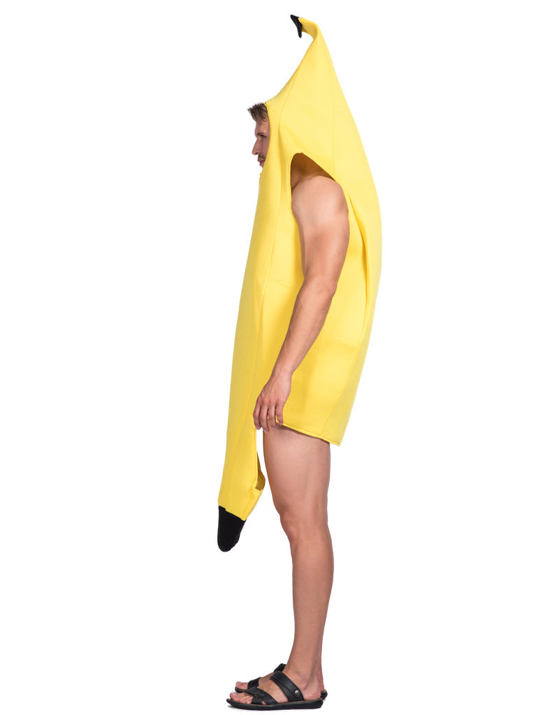 Funny Banana Halloween Costume – Adult One-Piece Fruit Tunic for Parties & Carnival