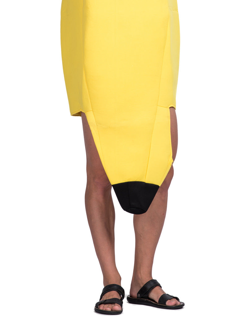 Funny Banana Halloween Costume – Adult One-Piece Fruit Tunic for Parties & Carnival