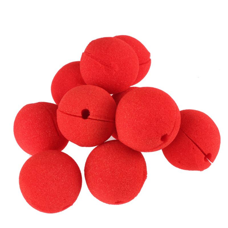10-Pack Red Sponge Clown Noses