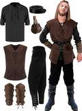 Men's Medieval Pirate Renaissance Costume Set – 7-Piece