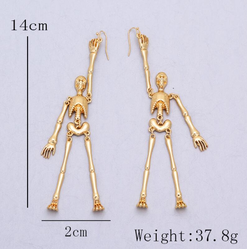Skeleton Drop Earrings – Spooky Halloween Jewelry