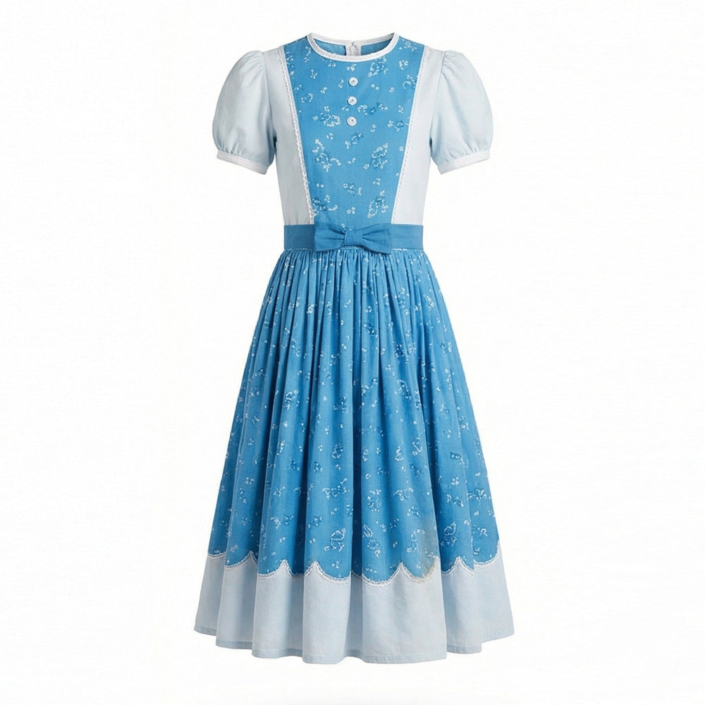 Stranger Things 5 Holly Halloween Cosplay Dress – Kids Blue & Yellow Costume