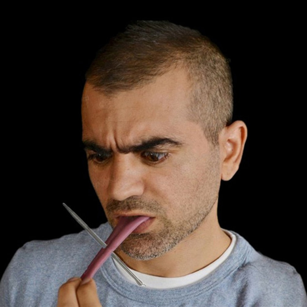 Realistic Fake Tongue Prank Prop – Stretchable Halloween Magic Trick