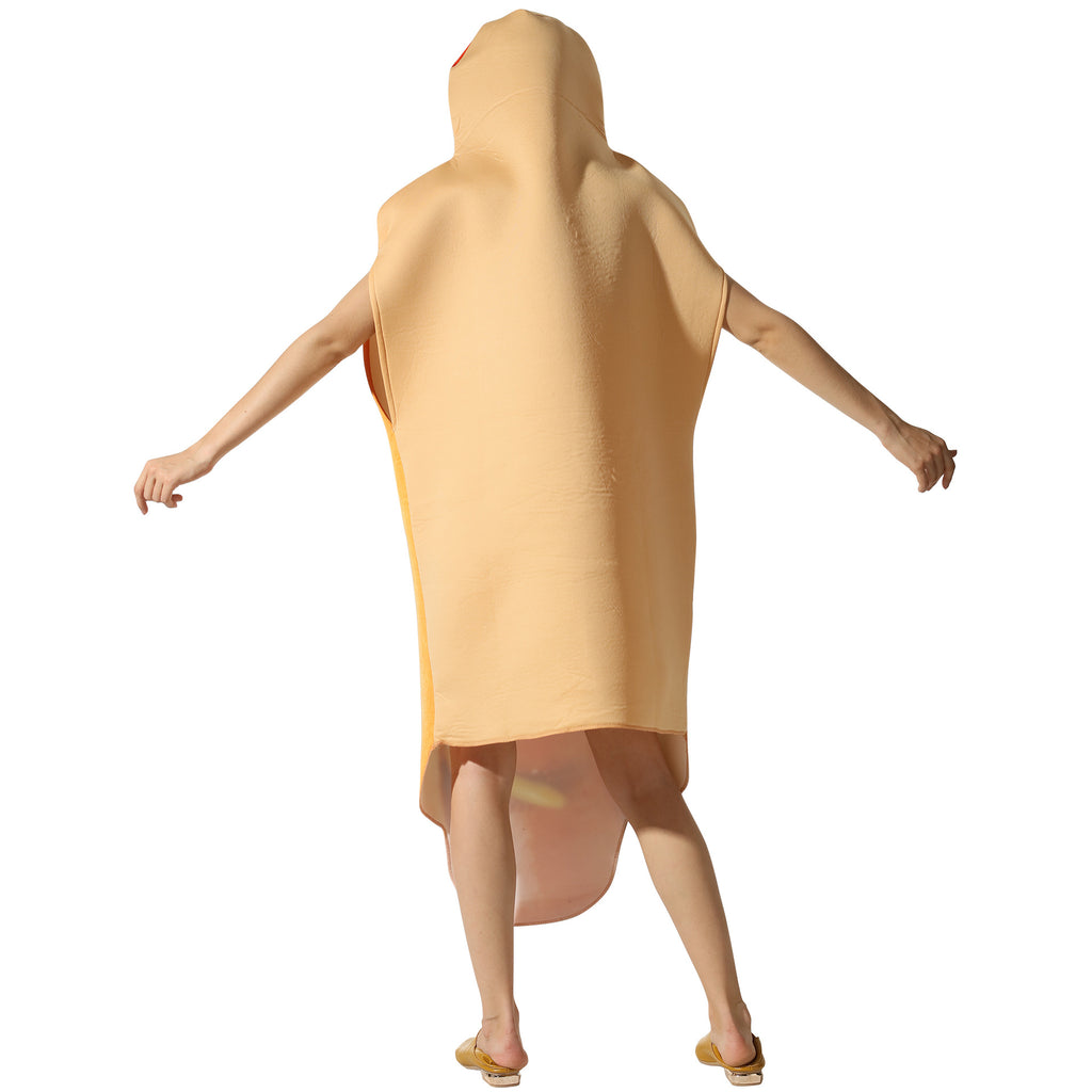 Funny Hot Dog Halloween Costume – One-Piece Adult Food Cosplay Outfit