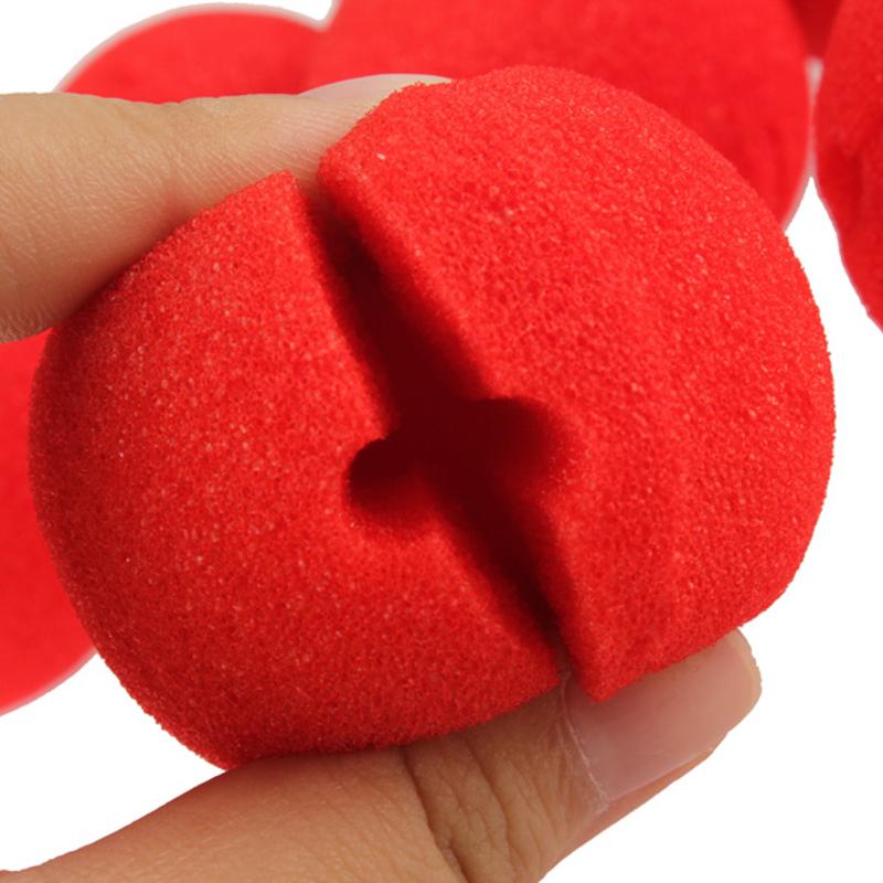 10-Pack Red Sponge Clown Noses
