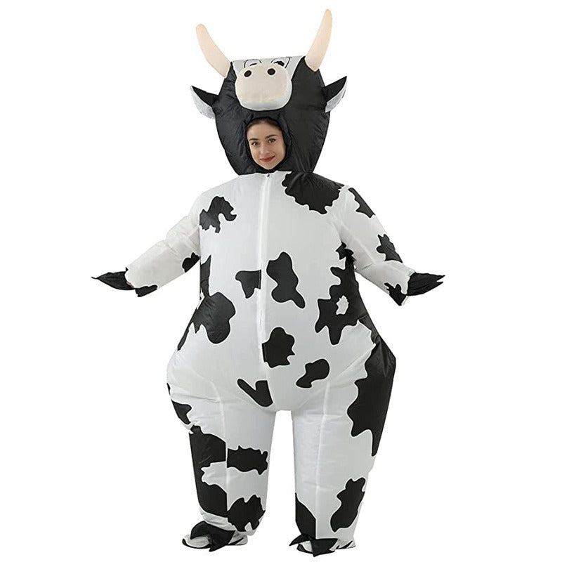 Funny Inflatable Cow Halloween Costume – Adult Cartoon Cow Suit for Parties & Cosplay