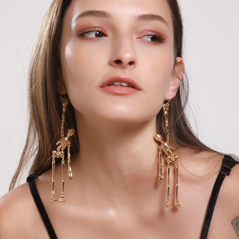 Skeleton Drop Earrings – Spooky Halloween Jewelry