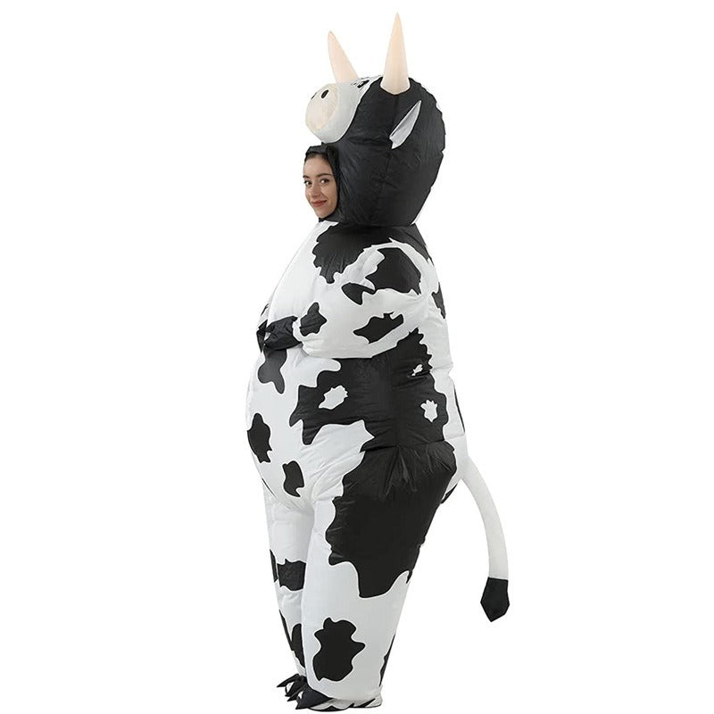Funny Inflatable Cow Halloween Costume – Adult Cartoon Cow Suit for Parties & Cosplay