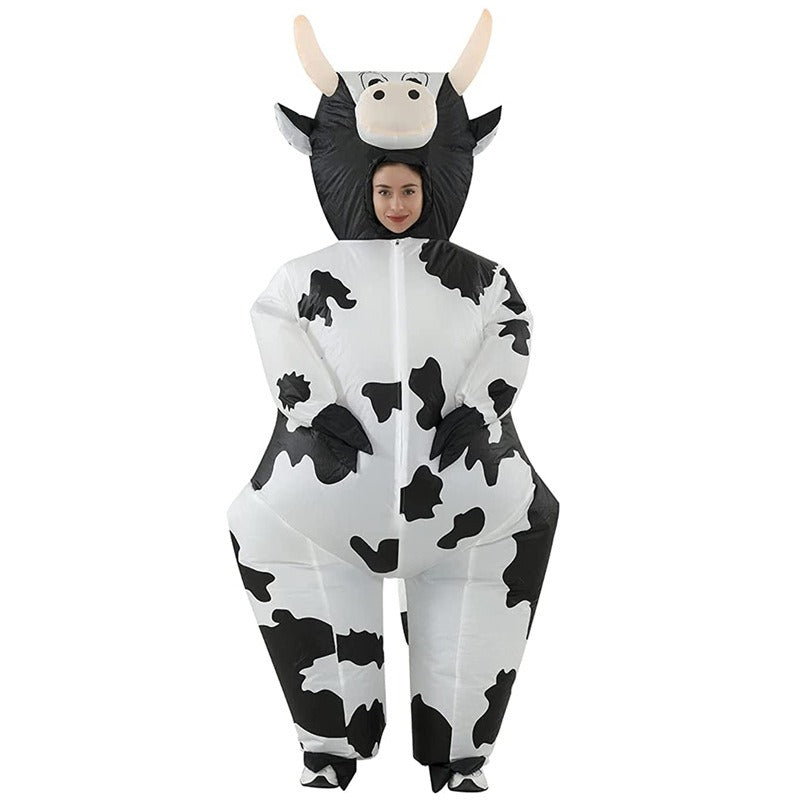 Funny Inflatable Cow Halloween Costume – Adult Cartoon Cow Suit for Parties & Cosplay