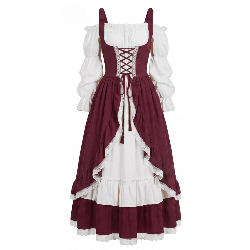 Medieval Royal Princess Costume – Vintage Victorian Corset Halloween Dress