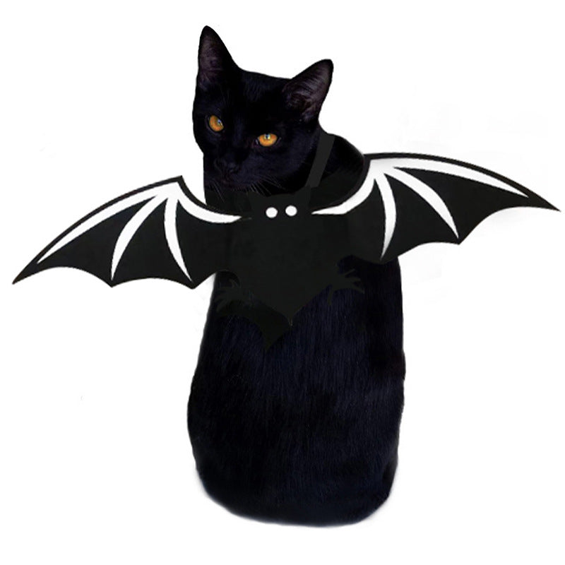 Halloween Pet Bat Wings – Funny Demon & Printed Bat Costume Accessories for Dogs & Cats