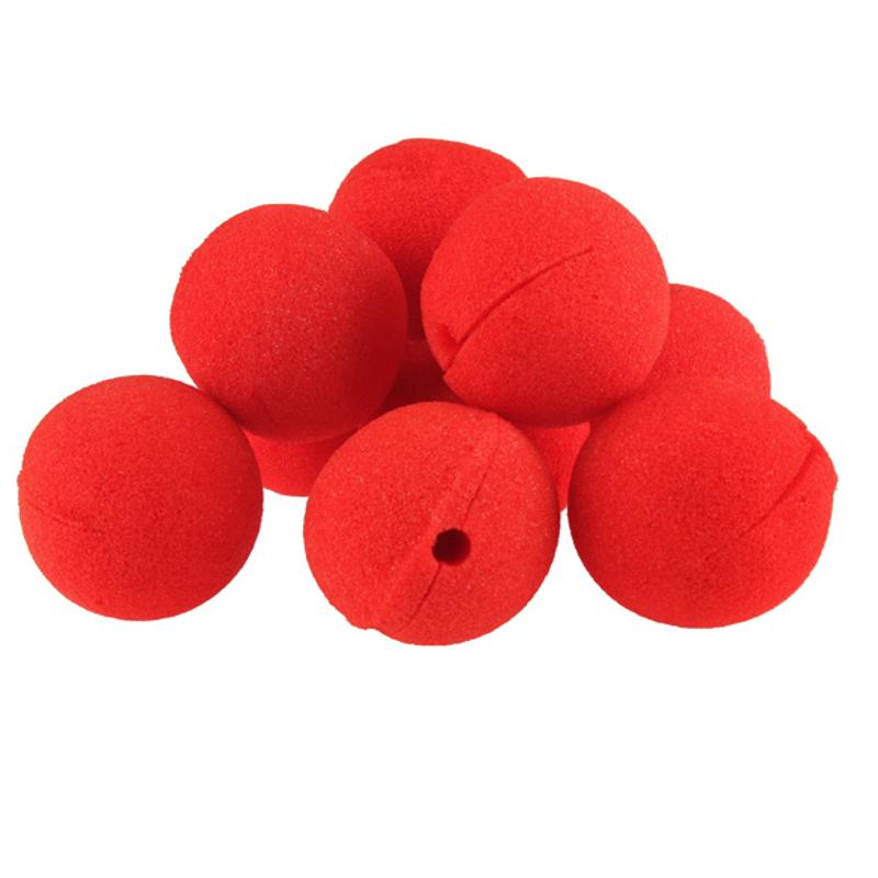 10-Pack Red Sponge Clown Noses