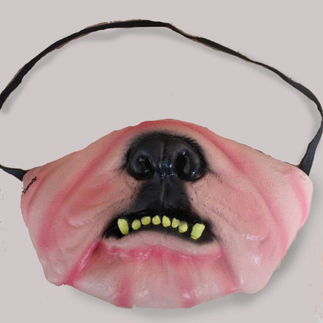 Funny Scary Clown Half Face Mask – Latex Horror Masquerade Halloween Party Mask