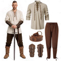 5-Piece Men’s Medieval Renaissance Pirate Costume Set
