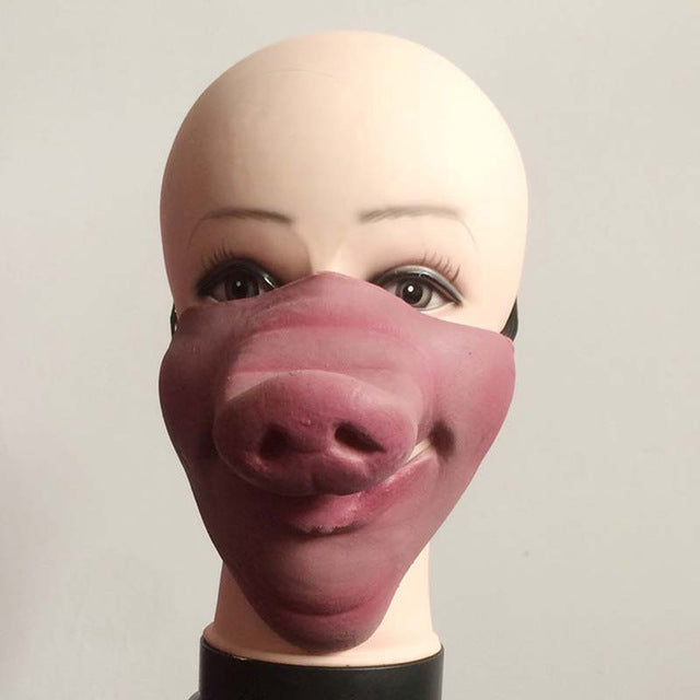 Funny Scary Clown Half Face Mask – Latex Horror Masquerade Halloween Party Mask