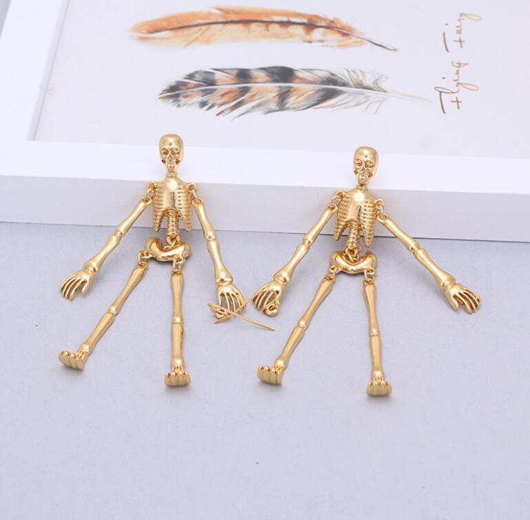 Skeleton Drop Earrings – Spooky Halloween Jewelry