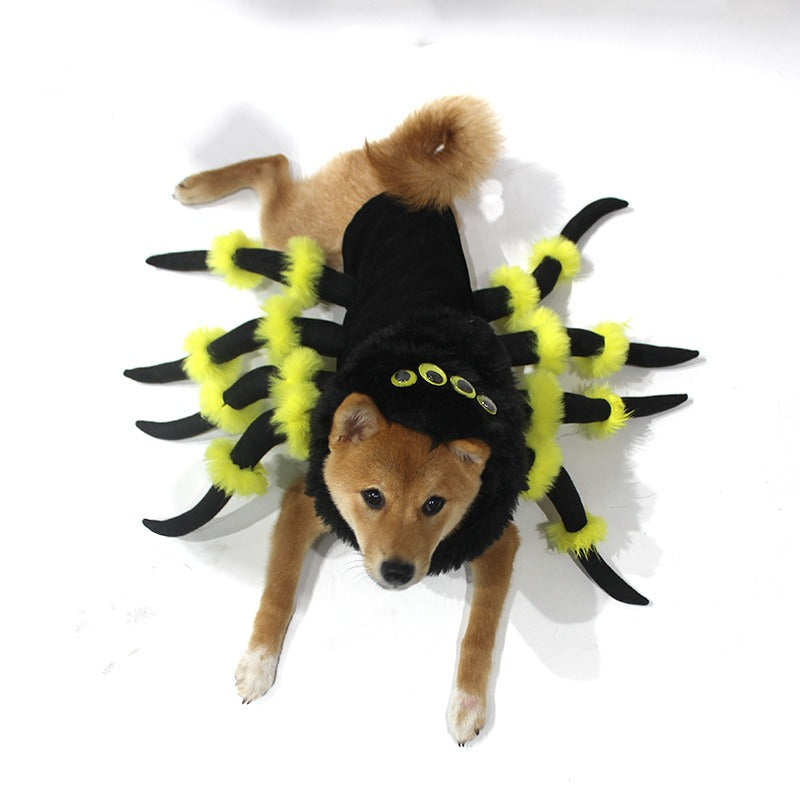 Giant Spider Dog Halloween Costume – Creepy Spider Transformation Outfit S–3XL