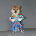 Creepy Standing Chucky-Style Dog Halloween Costume – Scissor Hands Horror Pet Outfit
