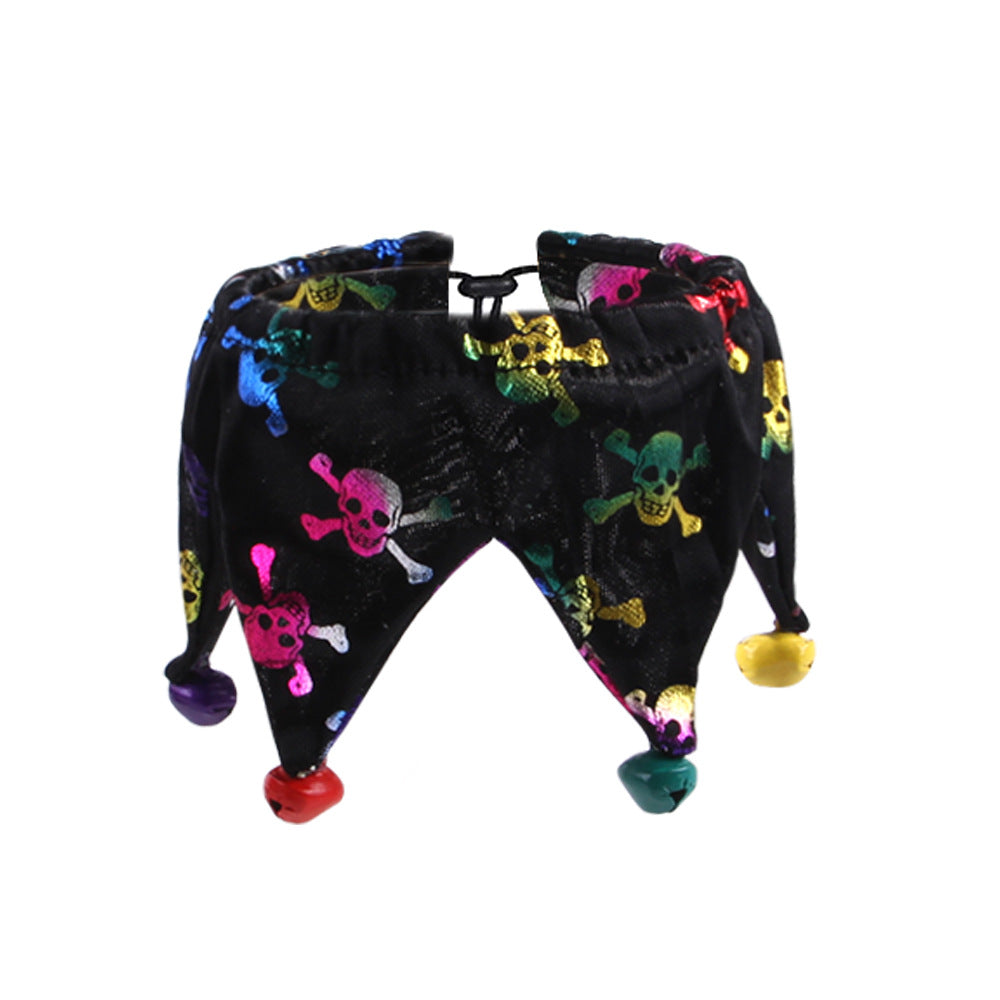 Skull Cat Halloween Costume Set – Pet Hat & Scarf Cape for Dogs & Cats