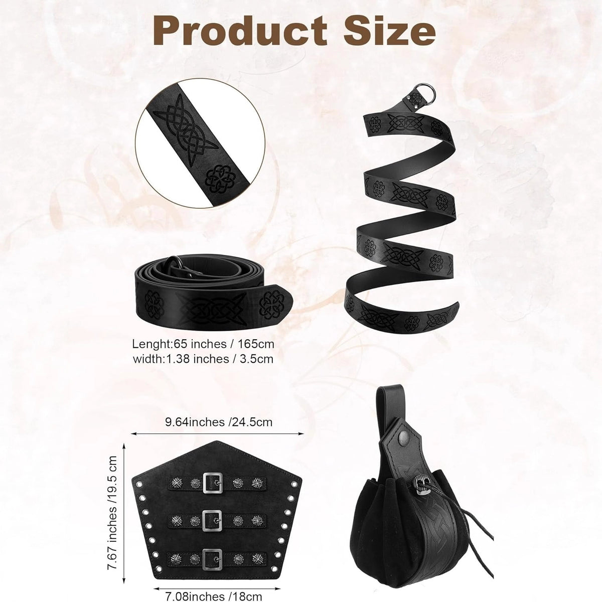 Men's Medieval Pirate Renaissance Costume Set – 7-Piece
