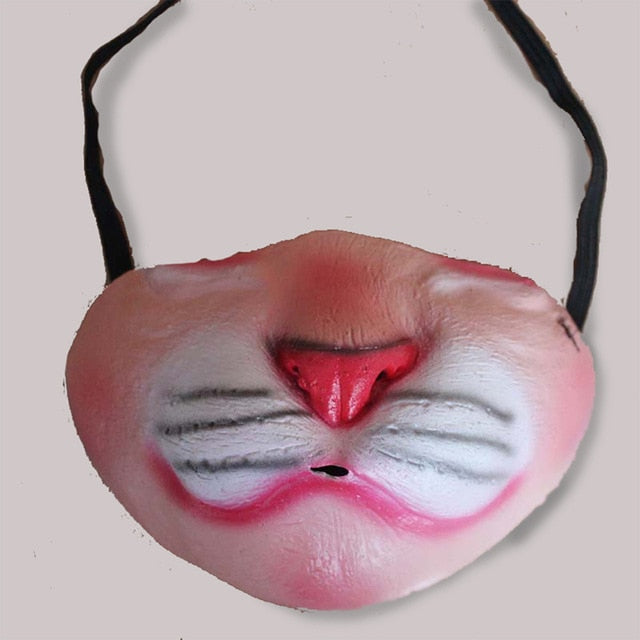 Funny Scary Clown Half Face Mask – Latex Horror Masquerade Halloween Party Mask