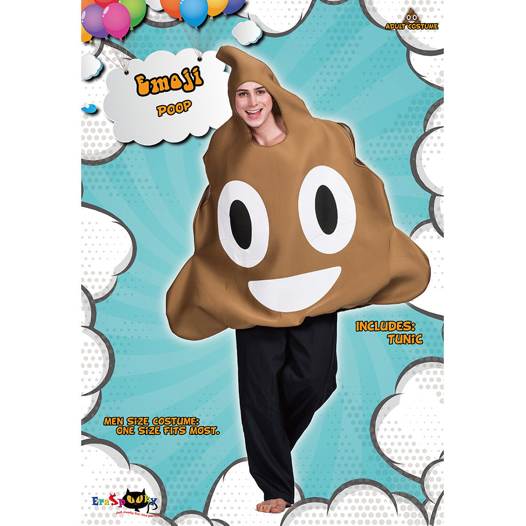 “I AM the SH*T” Poop Emoji Halloween Costume – Funny Adult One-Piece Cosplay Outfit
