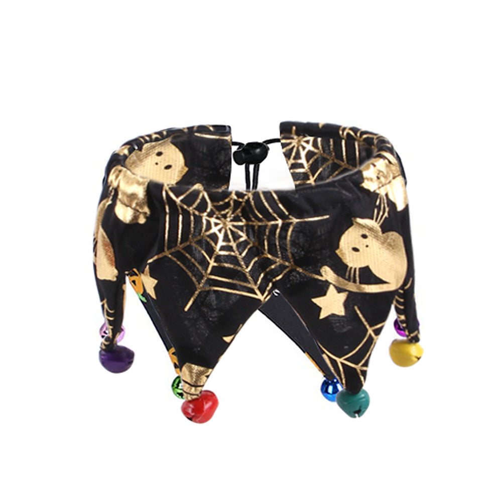 Skull Cat Halloween Costume Set – Pet Hat & Scarf Cape for Dogs & Cats