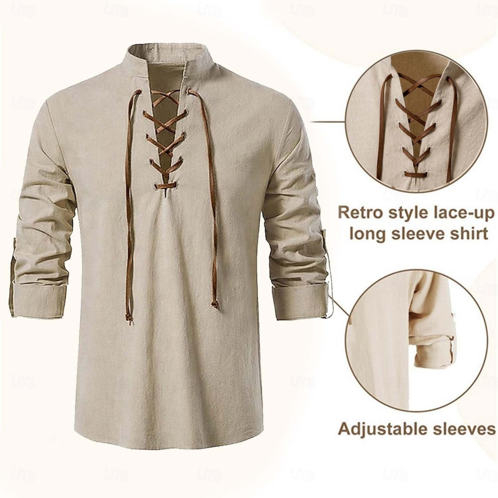 5-Piece Men’s Medieval Renaissance Pirate Costume Set