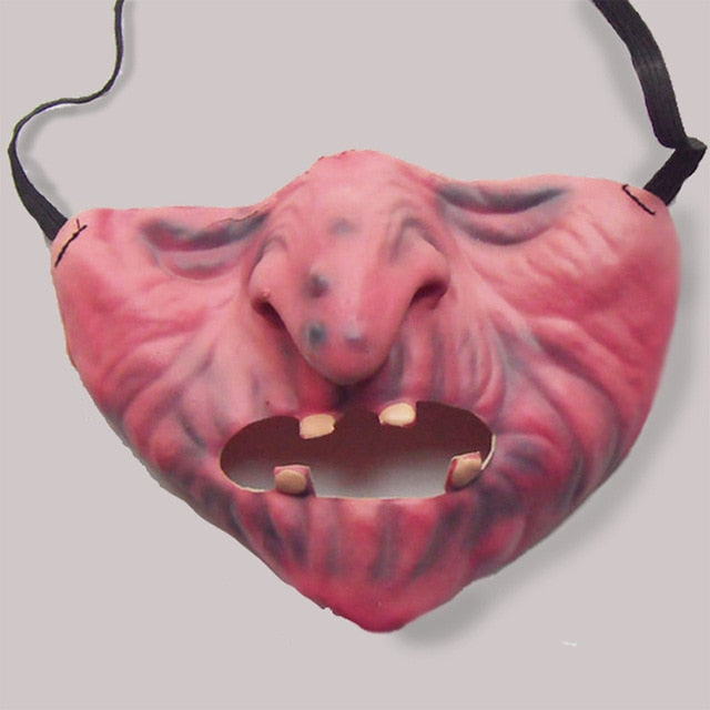 Funny Scary Clown Half Face Mask – Latex Horror Masquerade Halloween Party Mask