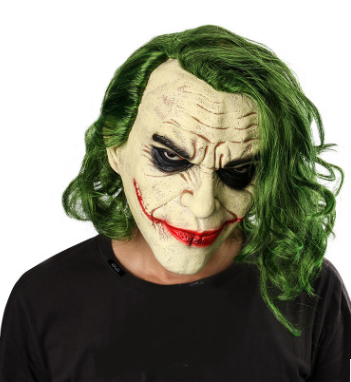 Joker Green Hair Latex Mask – Scary Halloween & Cosplay Costume