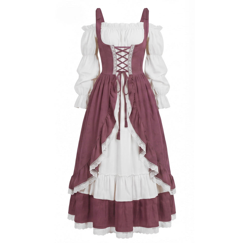 Medieval Royal Princess Costume – Vintage Victorian Corset Halloween Dress