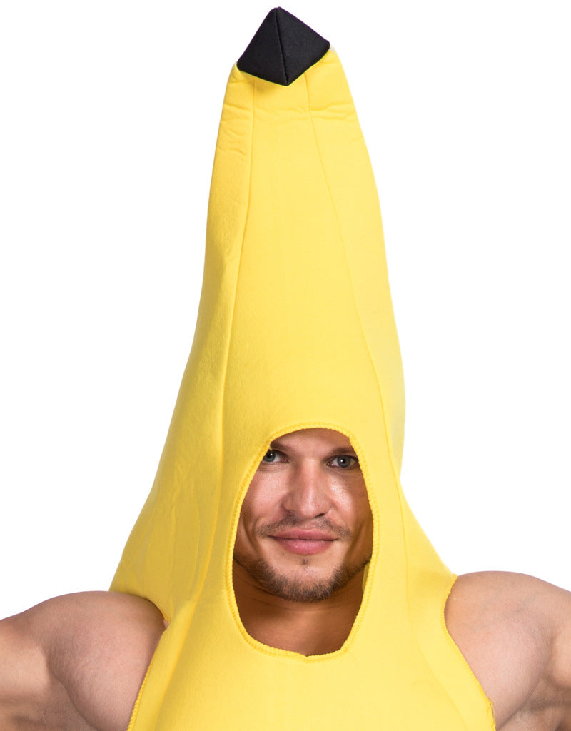Funny Banana Halloween Costume – Adult One-Piece Fruit Tunic for Parties & Carnival