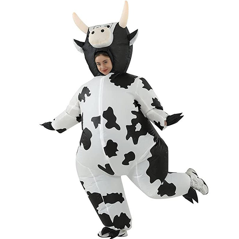 Funny Inflatable Cow Halloween Costume – Adult Cartoon Cow Suit for Parties & Cosplay