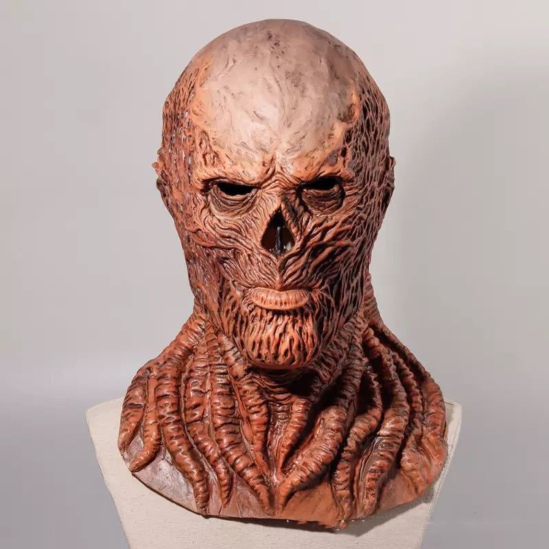 Vecna-Inspired Full Face Latex Mask – Scary Horror Halloween Costume Headgear