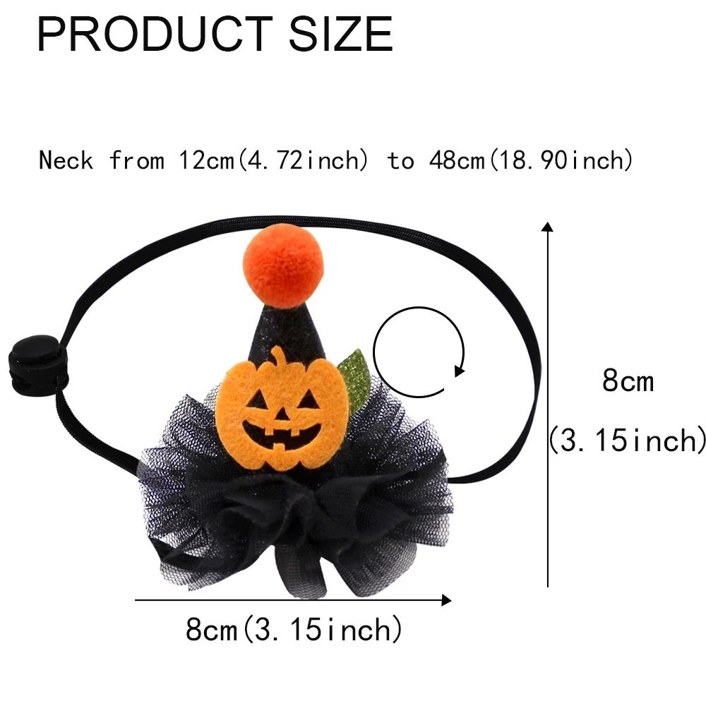 Spider Web Witch Hat, Pumpkin & Bat Hats for Dogs & Cats
