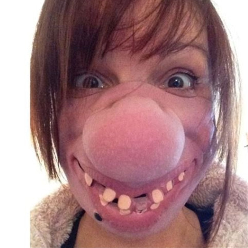 Funny Scary Clown Half Face Mask – Latex Horror Masquerade Halloween Party Mask