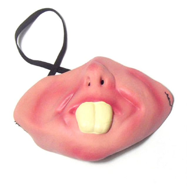 Funny Scary Clown Half Face Mask – Latex Horror Masquerade Halloween Party Mask