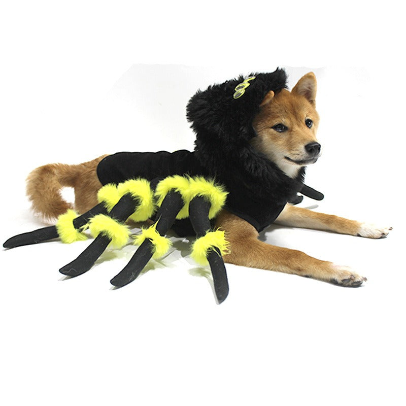 Giant Spider Dog Halloween Costume – Creepy Spider Transformation Outfit S–3XL
