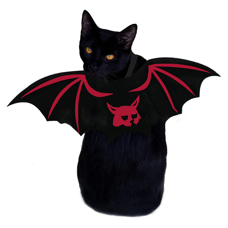 Halloween Pet Bat Wings – Funny Demon & Printed Bat Costume Accessories for Dogs & Cats
