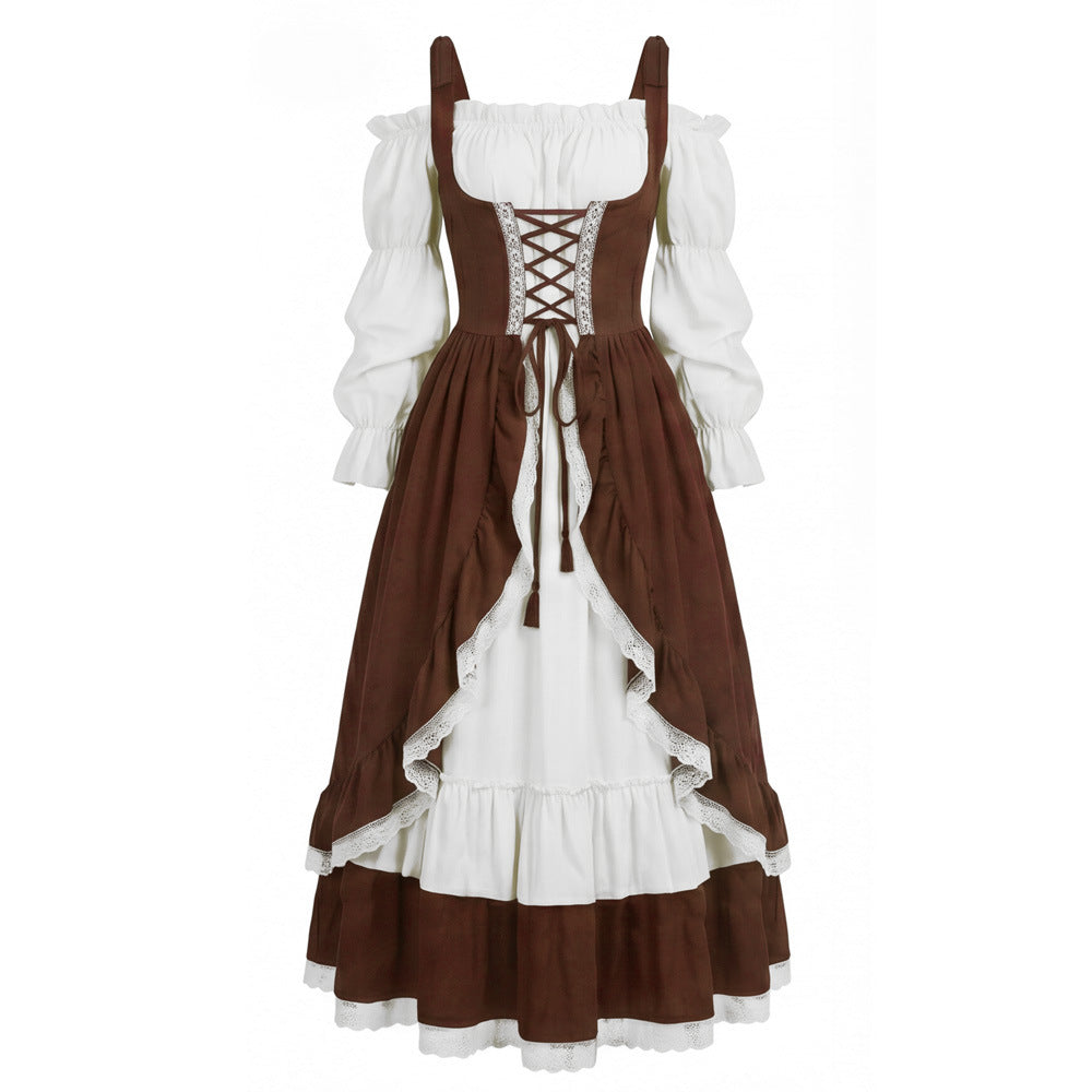 Medieval Royal Princess Costume – Vintage Victorian Corset Halloween Dress