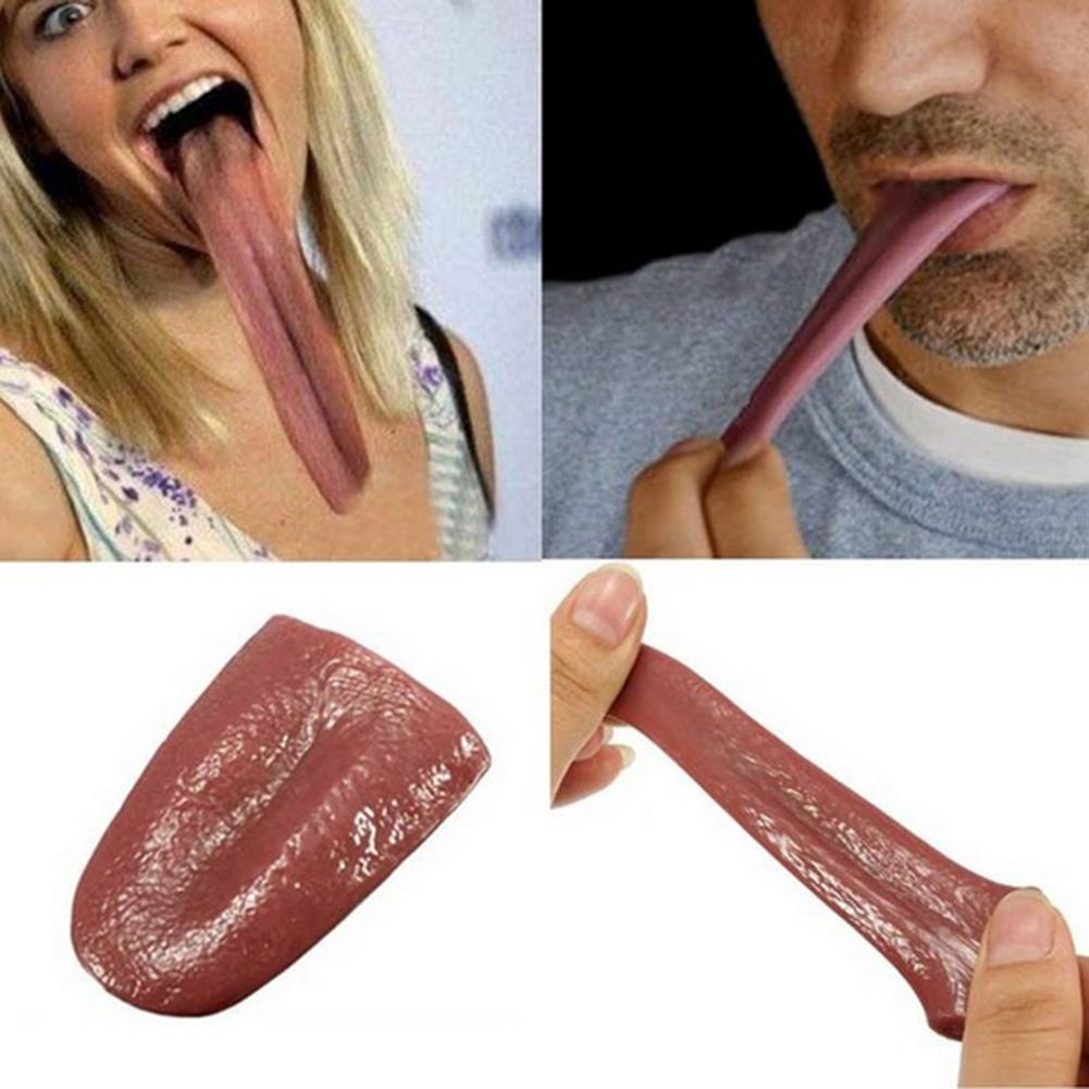 Realistic Fake Tongue Prank Prop – Stretchable Halloween Magic Trick