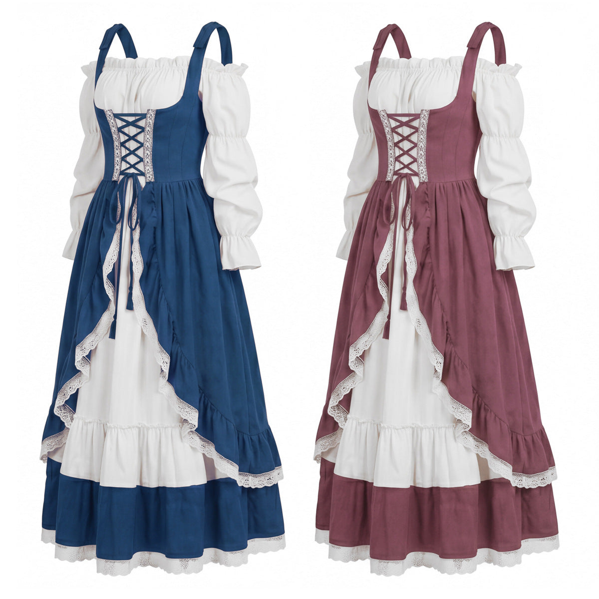 Medieval Royal Princess Costume – Vintage Victorian Corset Halloween Dress
