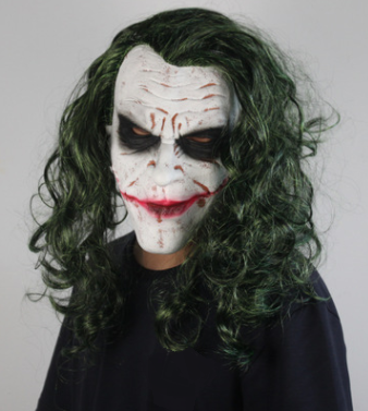 Joker Green Hair Latex Mask – Scary Halloween & Cosplay Costume