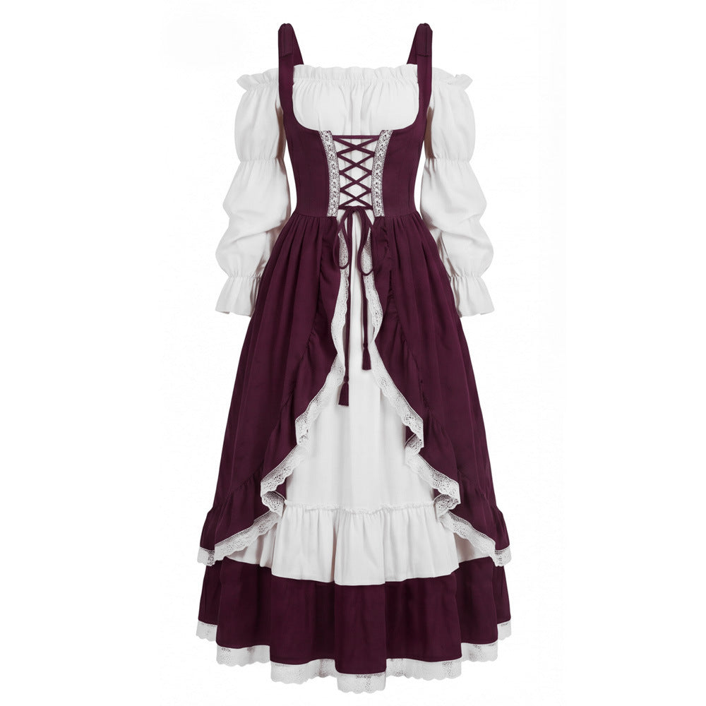 Medieval Royal Princess Costume – Vintage Victorian Corset Halloween Dress