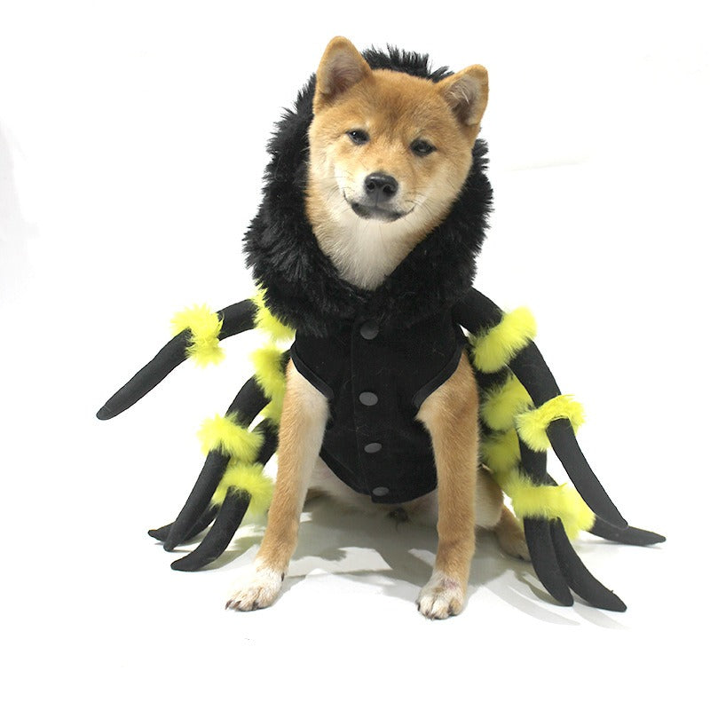 Giant Spider Dog Halloween Costume – Creepy Spider Transformation Outfit S–3XL