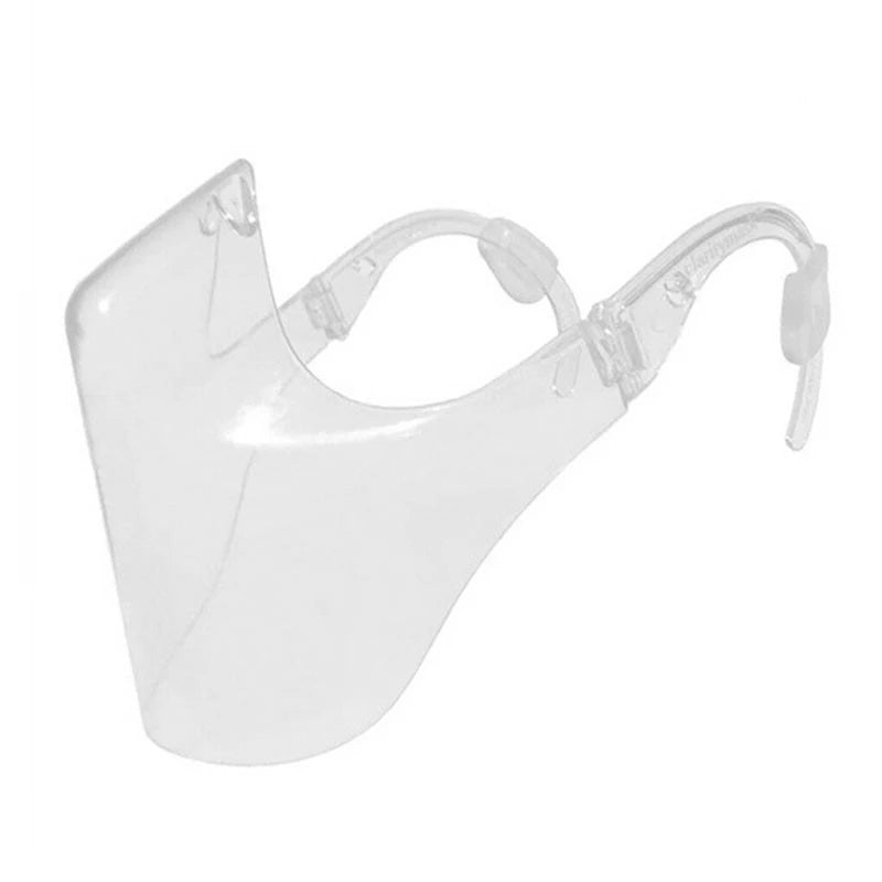 Oversized Clear Mirror Face Shield Halloween Mask – Futuristic Full-Face Costume Visor