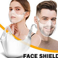 Oversized Clear Mirror Face Shield Halloween Mask – Futuristic Full-Face Costume Visor
